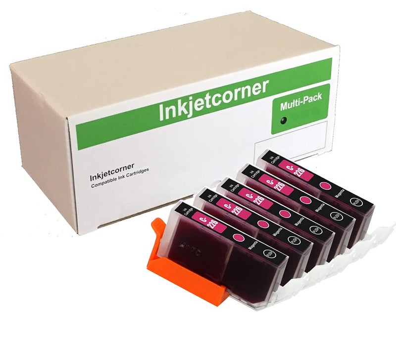 Inkjetcorner Compatible Ink Cartridges Replacement for CLI-226 for use with iX6520 MG5120 MG5220 MG5320 MX882 MX892 MG6120 MG6220 MG8120 MG8220 (Magenta, 5-Pack)